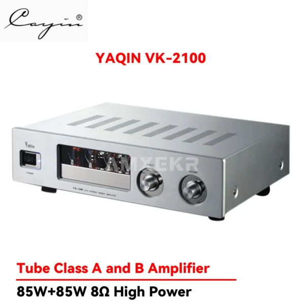 YAQIN VK-2100 High Power Tube Amplifier 85W X 2 Channels StereoHome Audio System Front Gallbladder Rear Stone HiFi Sound Quality