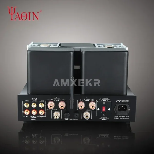 YAQIN MS-20B 40W X 2 Channel Tube Amplifier EL34 Tube Integrated Bluetooth HiFi Push-Pull Home Audio System With remote control