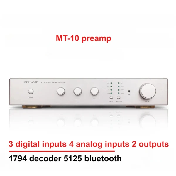 CHUBAN MT-10 Audiophile-grade Field Effect Preamplifier, 1794 Decoder, 5125 Bluetooth Module, with Remote Control, High-Fidelity