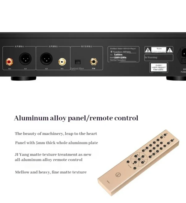 CHUBAN MT903 High-Fidelity Pure CD Player, HiFi Audiophile-Grade Lossless High-End Home CD Player with Remote Control