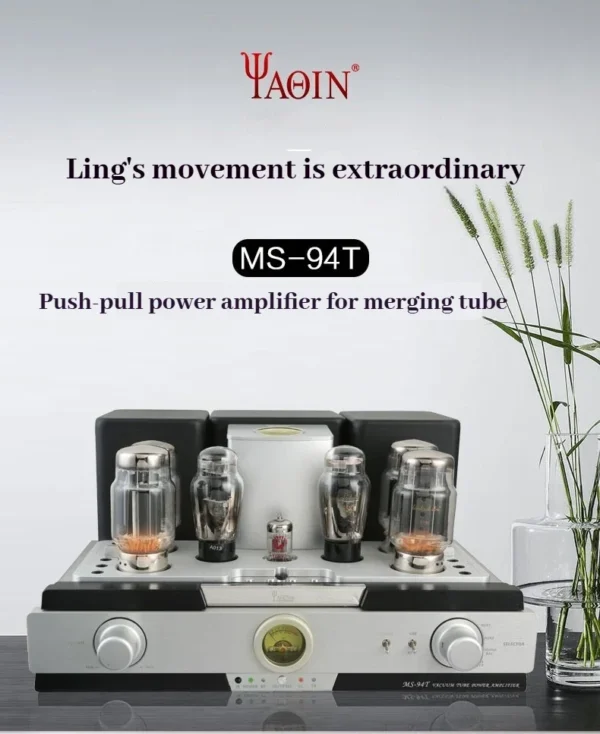 kf-S0e3621e0673f451f8ce323ca73820b13N YAQIN MS-94T KT88 Tube Push-Pull Integrated Amplifier, 50W x 2 Balanced Input, Bluetooth Phono Stage Amplifier