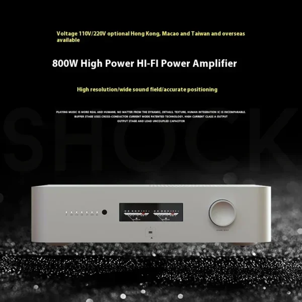AMXEKR AMP50 Multi-functional Power Amplifier, High-end Hi-Fi Audiophile Digital Playback with Bluetooth Remote Control