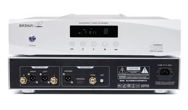 AMXEKR CD100 Audiophile CD Player with Top-Slide Cover, Balanced Decoding, Digital RCA Output, Home Audio with Remote Control