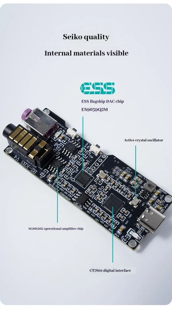 CHUBAN KB3 High-Performance Portable Headphone Amplifier for Audiophile Headphones and ES9039 Decoding Mobile Phone Amplifier