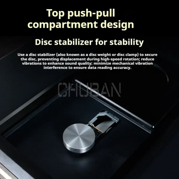 DP560Plus HIFI Audiophile CD Player Record Player 9038 Decoding 5.0 Bluetooth Lossless USB Balanced Output with Remote Control