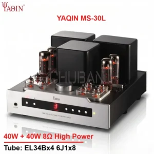 YAQIN MS-30L 40W x 2 EL34 Vacuum Tube Amplifier, High-Fidelity HiFi Home Audio Power Amplifier with Remote Control