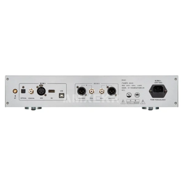 Musicnote MU22 MKII High-End DAC Audio Decoder with Dual 9038Pro Balanced Inputs, Bluetooth, Optical Input, and Display Screen