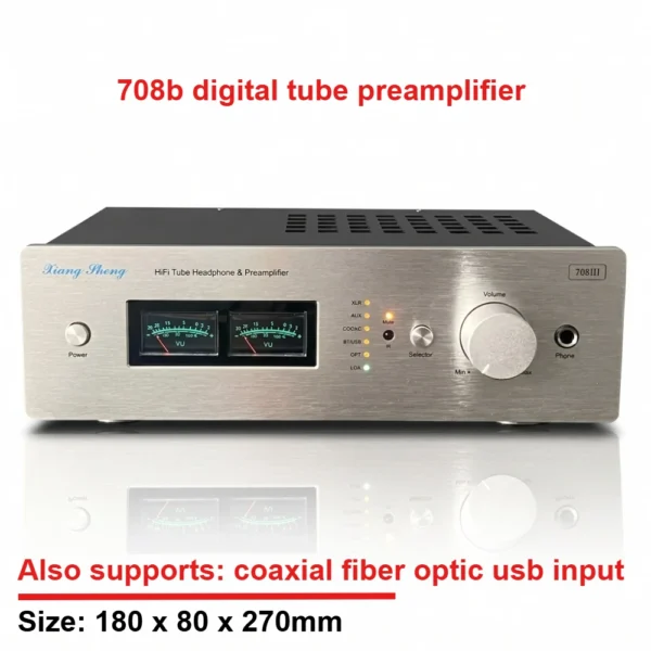 CHUBAN 708B New Tube Preamplifier, Headphone DAC Decoder, with Balanced Input, Optional Bluetooth With remote control