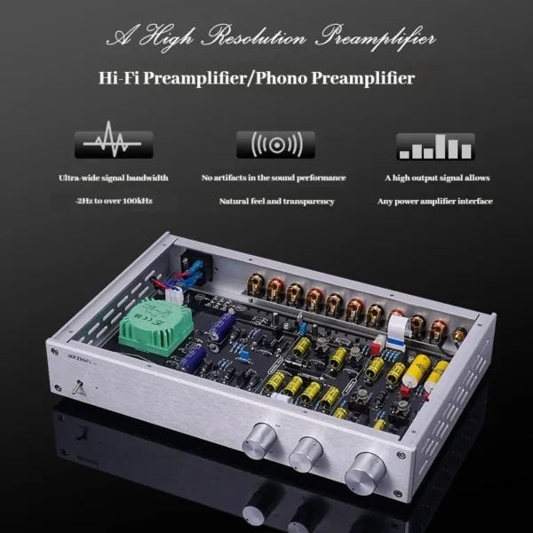CHUBAN T4 High-Fidelity Preamp/Phonograph Amplifier Suitable for Multiple Audio Device Inputs