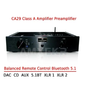 AMXEKR CA29 Bluetooth 5.1 Class a Tube Preamplifier HIFI Pure Power Amplifier with Remote Control Balanced Audio Output