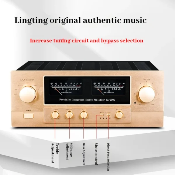 CHUBAN Reference Grade Accuphase MA2000 Power Amplifier with Tone Adjustment, 380W HiFi Audiophile-Grade Home Audio