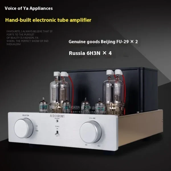 AMXEKR FU29 Fever Tube Amplifier 30W+30W, HIFI Push-pull Tube Amplifier, Manual Scaffolding. Input Sensitivity: 200mV