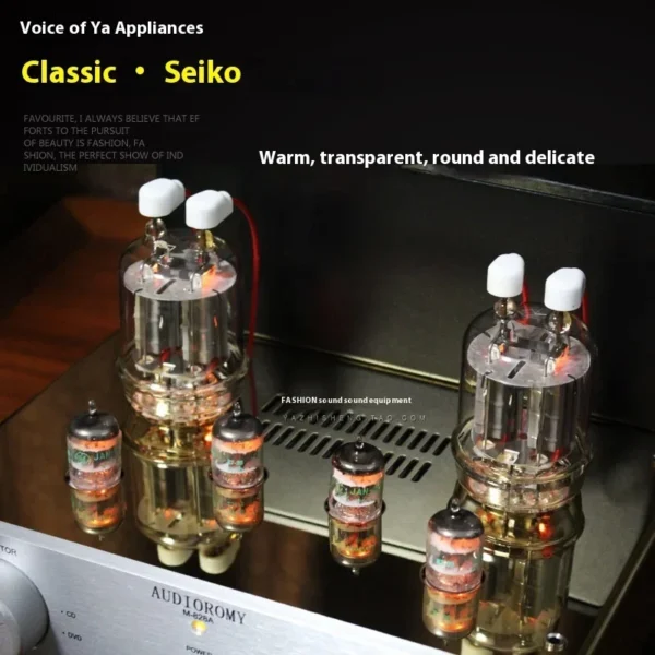 AMXEKR FU29 Fever Tube Amplifier 30W+30W, HIFI Push-pull Tube Amplifier, Manual Scaffolding. Input Sensitivity: 200mV