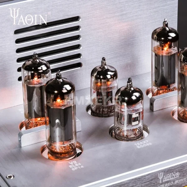 YAQIN MS-6P14 Tube Amplifier EL84 Tube Bluetooth 11W*2 Amplifier Fever HiFi High Power Audio Amplifier