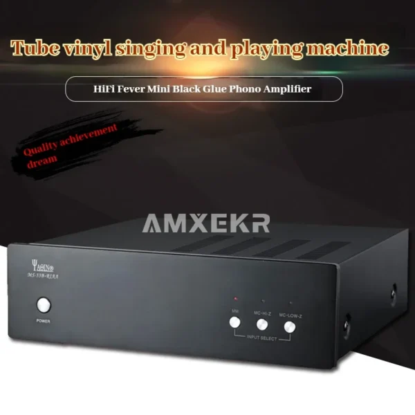 YAQIN MS-33B Mini Vinyl Phono Amplifier MM/MC Tube HiFi Fever Player - High Fidelity Audio Miniature Phonograph Sound System