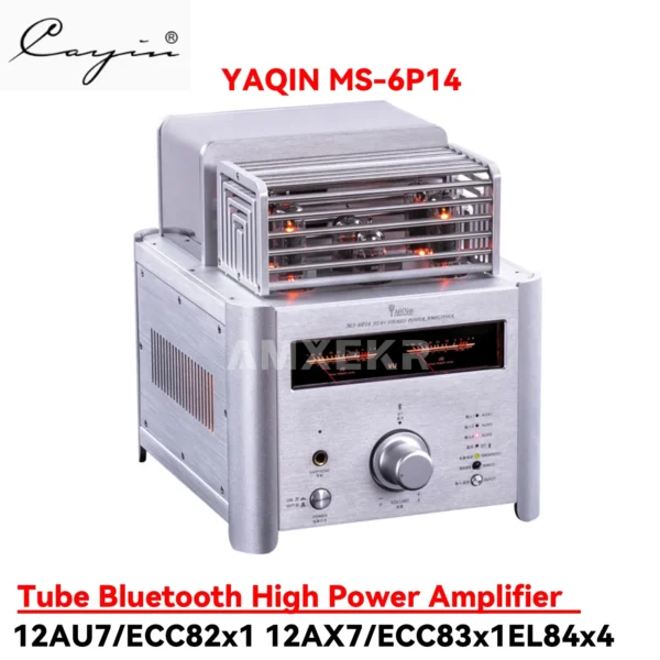 YAQIN MS-6P14 Tube Amplifier EL84 Tube Bluetooth 11W*2 Amplifier Fever HiFi High Power Audio Amplifier