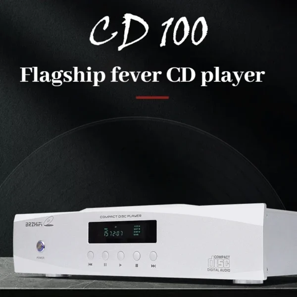 AMXEKR CD100 Audiophile CD Player with Top-Slide Cover, Balanced Decoding, Digital RCA Output, Home Audio with Remote Control