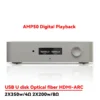 AMXEKR AMP50 Multi-functional Power Amplifier, High-end Hi-Fi Audiophile Digital Playback with Bluetooth Remote Control