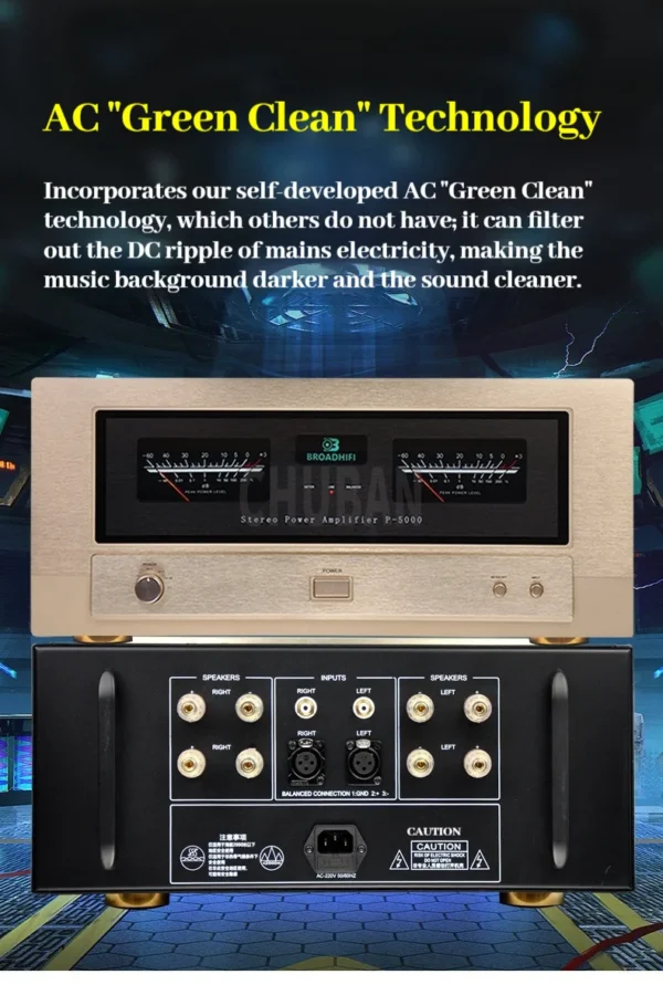 CHUBAN Reference Accuphase P-5000 Pure Power Amplifier: High Power 400W, Balanced Input, High Performance, High Fidelity Audio