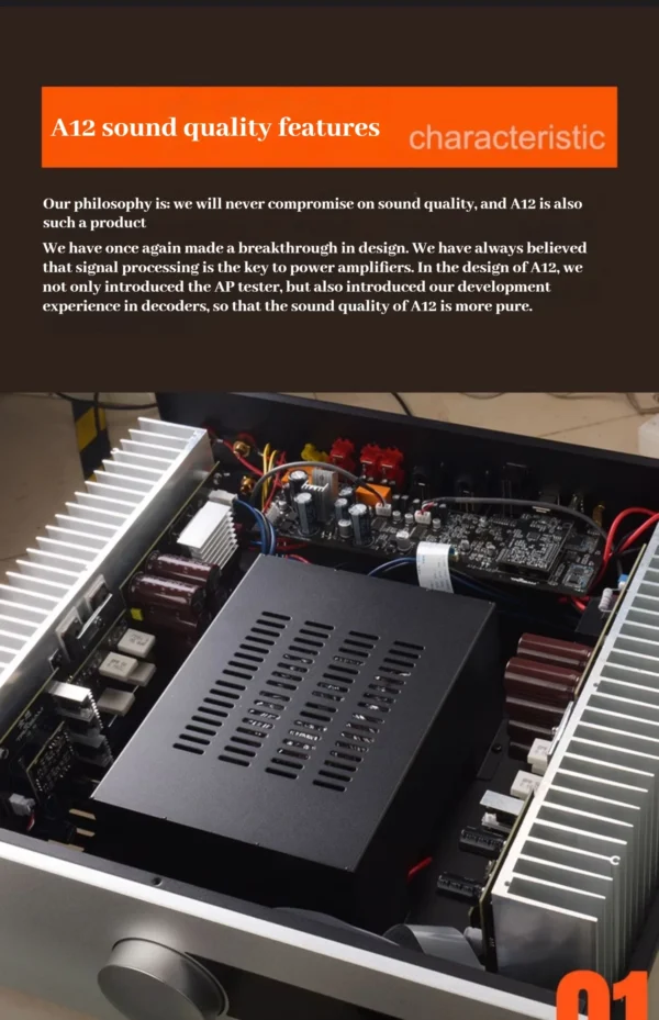 Quanxiang A12 amplifier high power 200w new bluetooth hifi fever true balance professional home audio amplifier
