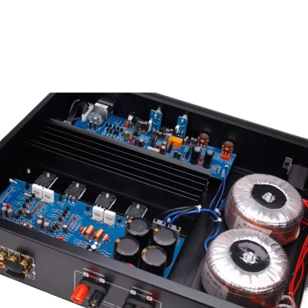 BERLASSE TS-1B 100W X 2 Channel HiFi Stereo Amplifier Front Rear StageDouble Ring Niu Home Hi-Fi Audio System with Remote Contro