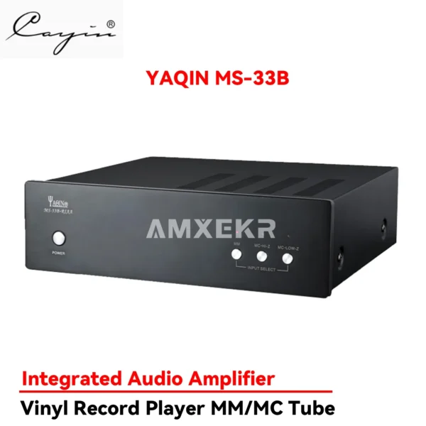 YAQIN MS-33B Mini Vinyl Phono Amplifier MM/MC Tube HiFi Fever Player - High Fidelity Audio Miniature Phonograph Sound System