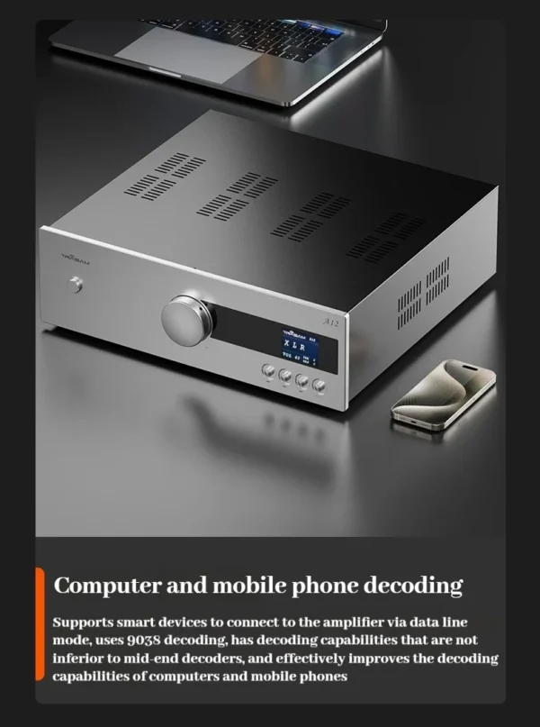 Quanxiang A12 amplifier high power 200w new bluetooth hifi fever true balance professional home audio amplifier