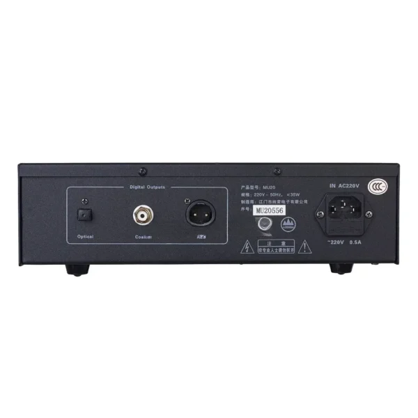 Musicnote MU20 CD Player: Professional Home HiFi CD Player with Balanced Coaxial and Optical Outputs, Includes Remote Control