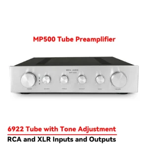 CHUBAN MP500 6922 Electronic Tube Pre-Amplifier for HIFI High-Fidelity Audio, Features Tone Balance and Remote Control