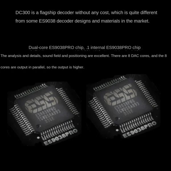 AMXEKR DC300 Flagship Dual Core ES9038PRO Balanced ES9039 Audio Dac Decoder MUSES 03 Op Amp Hifi Fever