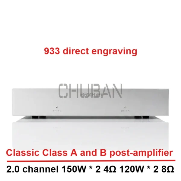 AMXEKR 1:1Direct-engraved Berlin 933 Amplifier Class A and B Pure Post-Amplifier Fever Audio HiFi Classic Design 150W+150W