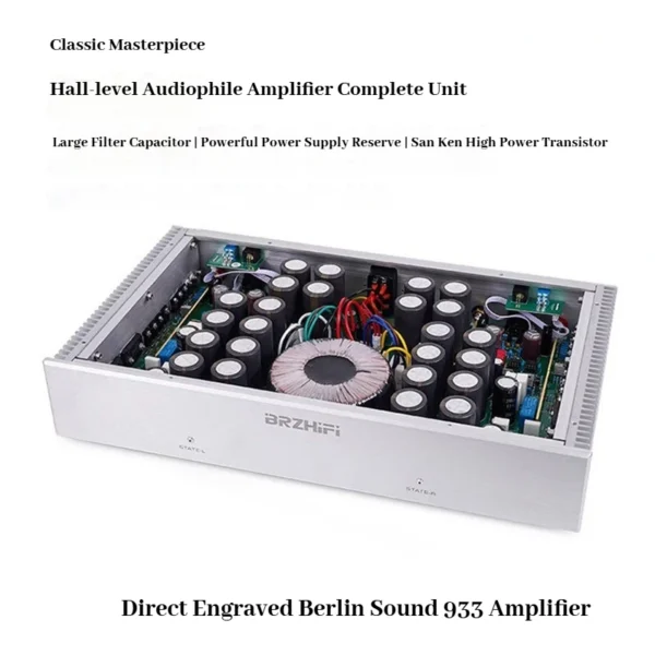 AMXEKR 1:1Direct-engraved Berlin 933 Amplifier Class A and B Pure Post-Amplifier Fever Audio HiFi Classic Design 150W+150W
