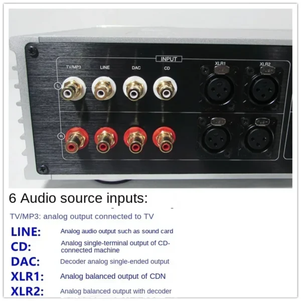 AMXEKR C500 Fully Balanced Pure A Tone Tube Preamplifier with Hifi Amplifier, Fever, High, Medium and Low Tone/pass-through