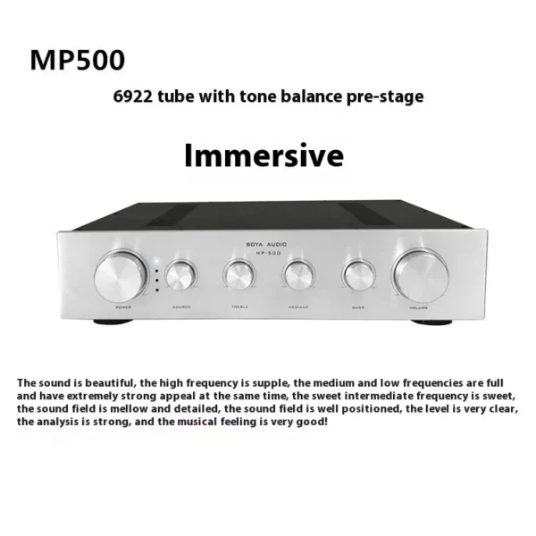 kf-Sb1240197d68d4833999f421d62589e83e CHUBAN MP500 6922 Electronic Tube Pre-Amplifier for HIFI High-Fidelity Audio, Features Tone Balance and Remote Control