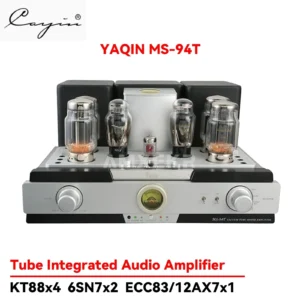 YAQIN MS-94T KT88 Tube Push-Pull Integrated Amplifier, 50W x 2 Balanced Input, Bluetooth Phono Stage Amplifier
