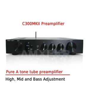 CHUBAN C300MKII Pure A-tone tube preamplifier with high, mid, and low frequency adjustment, supports Bluetooth with high-fidelit