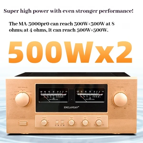 CHUBAN Reference Accuphase MA3000ProAmplifier, HiFi audiophile-grade high power500W with Balanced Input, High-End Home Audio
