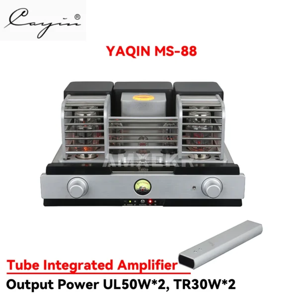 YAQIN MS-88 KT88 Tube Integrated Amplifier, 50W Power, 2-Channel HiFi Bluetooth Home Audio System