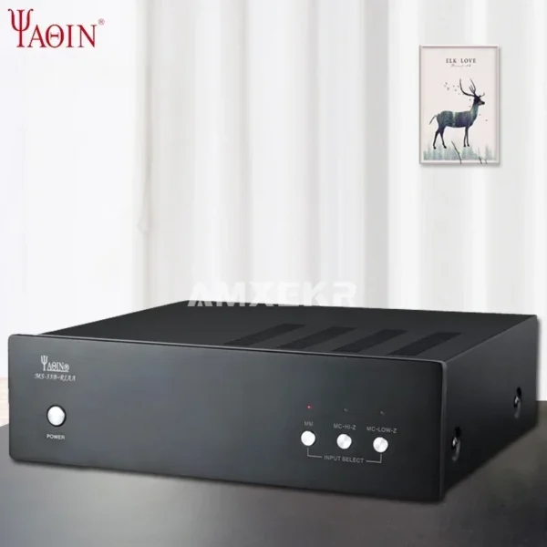 YAQIN MS-33B Mini Vinyl Phono Amplifier MM/MC Tube HiFi Fever Player - High Fidelity Audio Miniature Phonograph Sound System