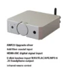 AMP25 Audiophile Dual Balance Power Amplifier Bluetooth 5.0 200W High Power HIFI Digital Audio Amplifier USB Playback HDMI