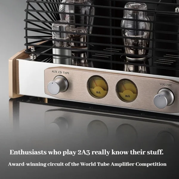 CHUBAN A30 2A3 Tube Amplifier, High-Fidelity Audiophile Single-Ended Tube Amplifier, VU Meter with Protective Cover