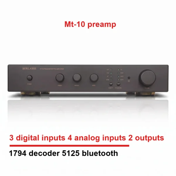 CHUBAN MT-10 Audiophile-grade Field Effect Preamplifier, 1794 Decoder, 5125 Bluetooth Module, with Remote Control, High-Fidelity