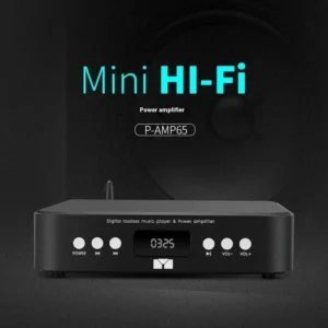AMXEKR HIFI Digital Audio Amplifier 80W*2 Power Bluetooth 5.0 Music Turntable USB SD Card Input Support IR Remote Control FM
