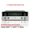AMXEKR 1:1 Clone Mcintosh C22 HIFI Tube Preamplifier MM/MC Phono Amplifier 12AT7 Tube Preamplifier