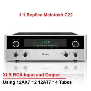 AMXEKR 1:1 Clone Mcintosh C22 HIFI Tube Preamplifier MM/MC Phono Amplifier 12AT7 Tube Preamplifier