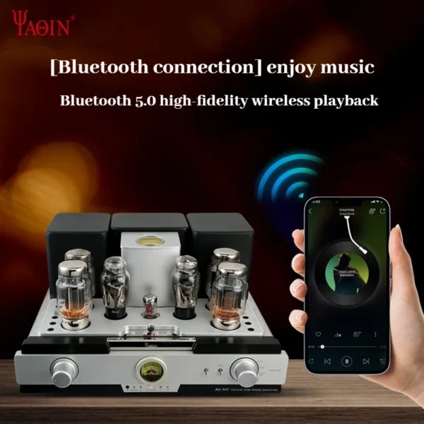 kf-Se0c10b00c6774d6eb563129d383497ceM YAQIN MS-94T KT88 Tube Push-Pull Integrated Amplifier, 50W x 2 Balanced Input, Bluetooth Phono Stage Amplifier