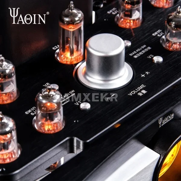 YAQIN MS-20B 40W X 2 Channel Tube Amplifier EL34 Tube Integrated Bluetooth HiFi Push-Pull Home Audio System With remote control