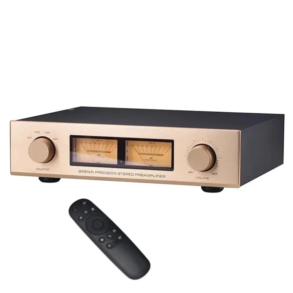 CHUBAN Replica Accuphase C-245 Circuit Full Balanced HiFi Fever Preamplifier with Remote Control VU Meter RCA XLR Input Output