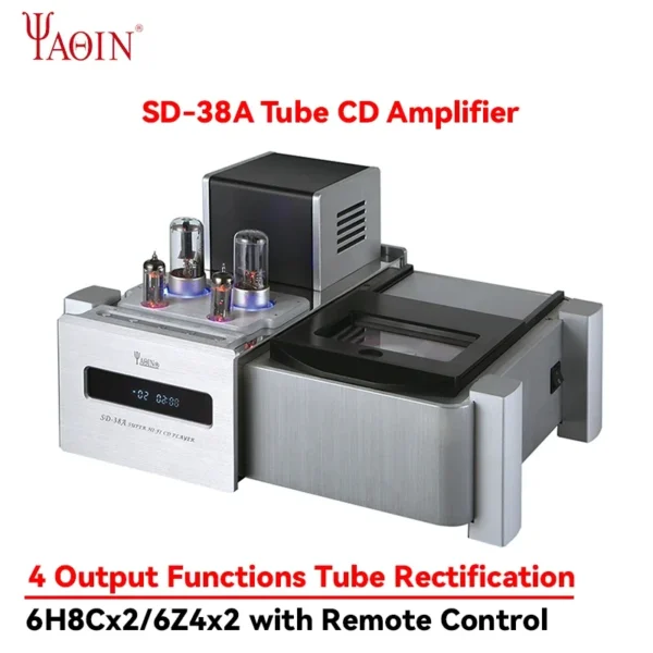 YAQIN SD-38A Electronic Tube CD Amplifier with Remote Control 6H8Cx2/6Z4x2 Player Fever HiFi Vacuum Tube Amplifier