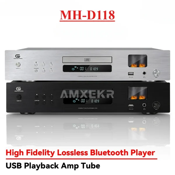AMXEKR MH-D118 HIFI CD player High-fidelity lossless Bluetooth player USB playback amplifier tube